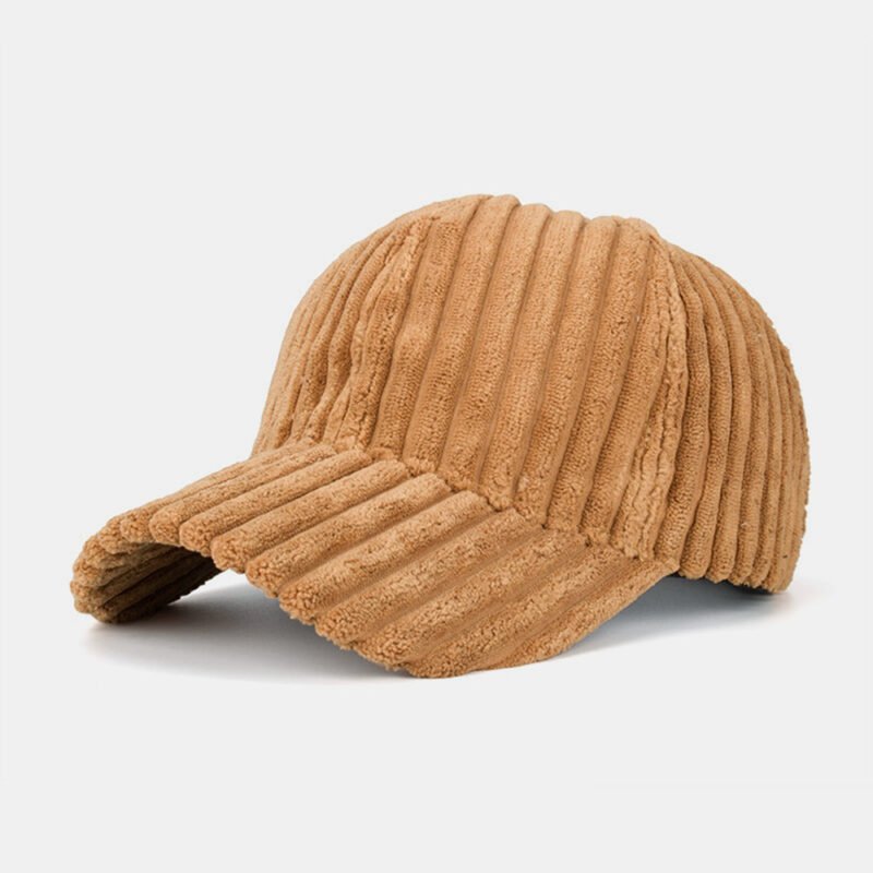 Men's Women's Striped Corduroy Baseball Cap - Image 2