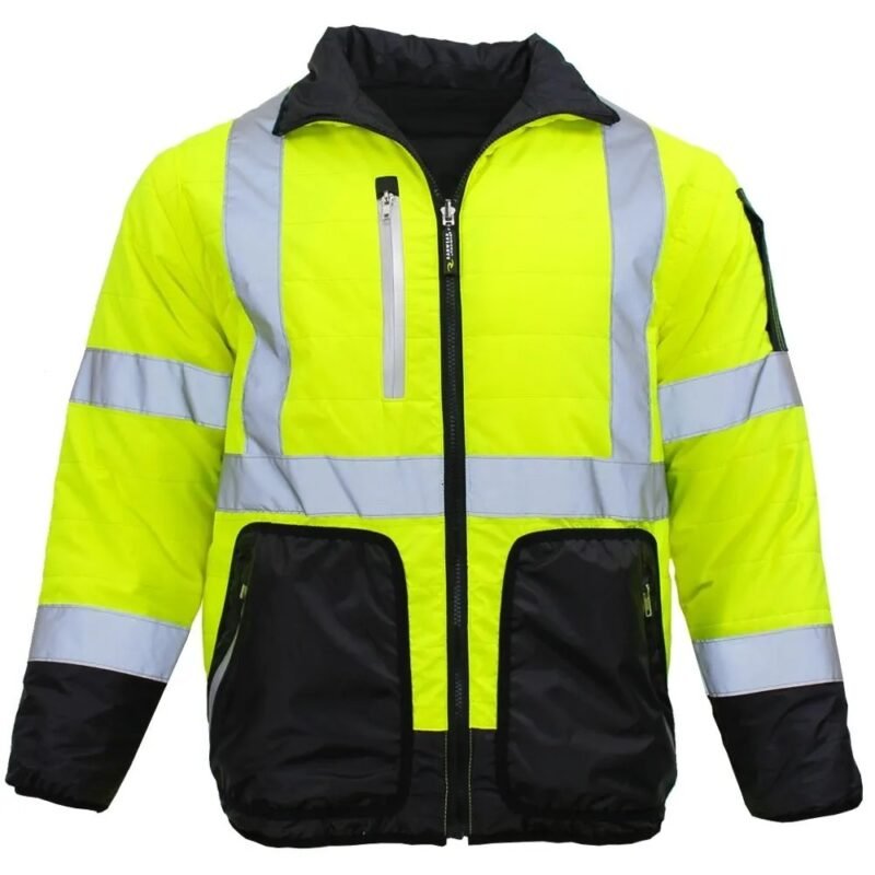 Hi Viz 4-in-1 Safety Puffer Jacket - Image 2