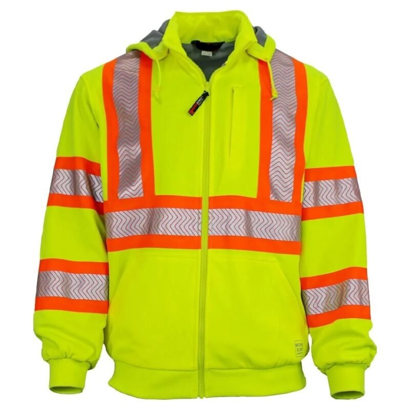 Hi Viz Lined Anti-Pill Polyester Hoodie - Image 2