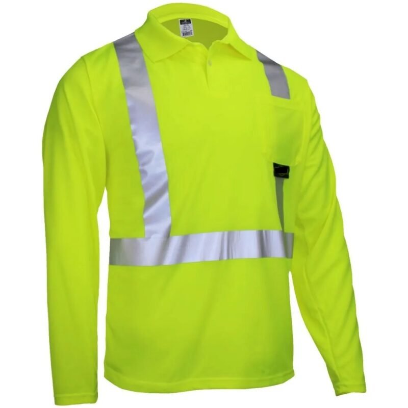 Hi Viz Long Sleeve Polo - Image 2