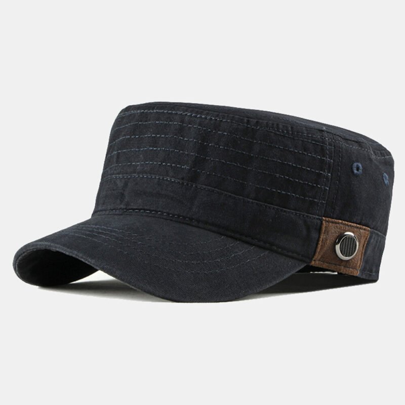 Men's Washed Cotton Flat Hats - Image 2