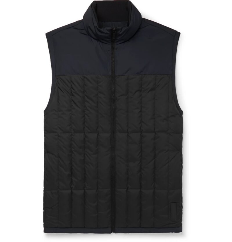 Men's Slim-Fit Reversible Color Block Quilted Shell Down Gilet