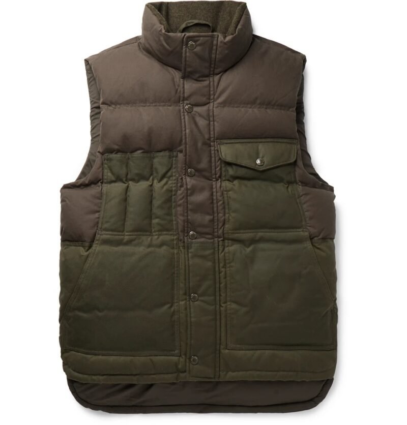 Men's Two-Tone Quilted Cotton Down Gilet