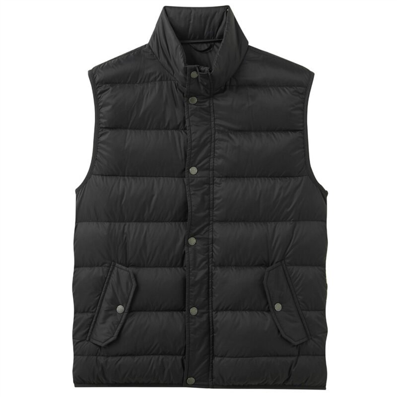 Men's Machine washable lightweight grey duck down vest