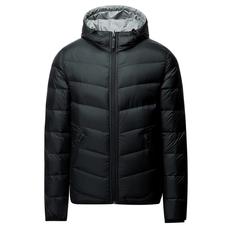 Men's Reversible hooded light weight down jacket