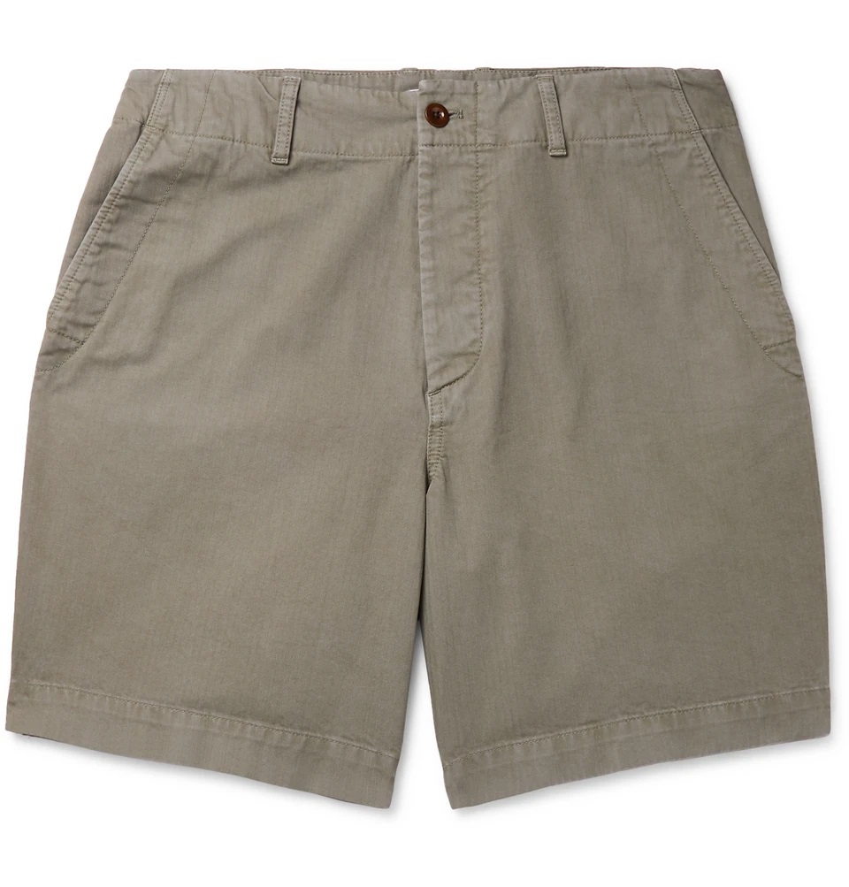 Men's Garment-Dyed Herringbone Cotton Shorts | AA Sourcing LTD
