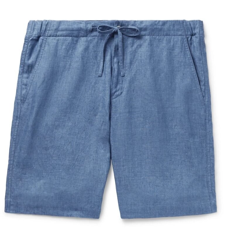 Men's Slim-Fit Linen Drawstring Shorts