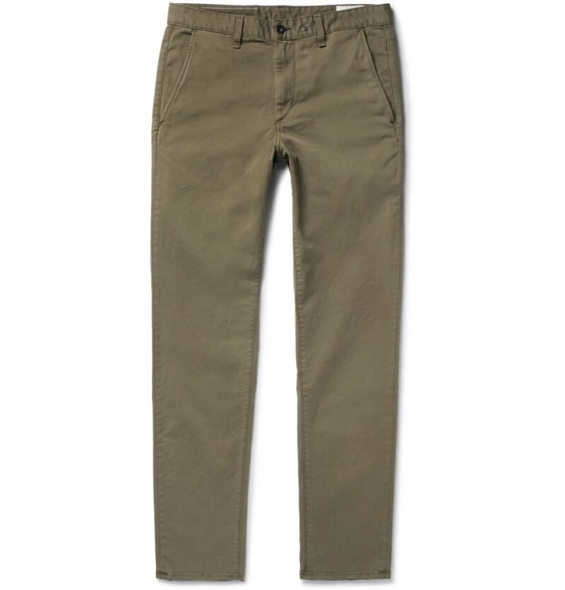 Men's Slim-Fit Garment-Dyed Cotton-Twill Chinos