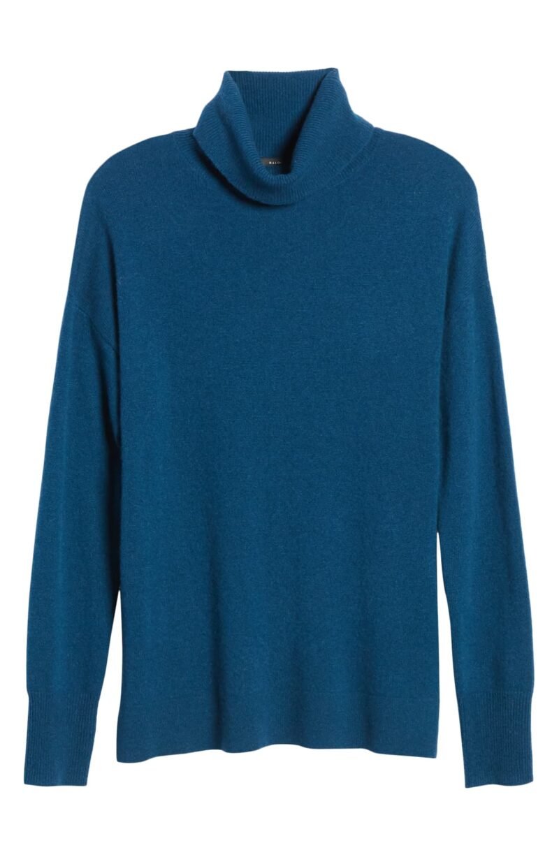 Women's Cashmere Turtleneck Sweater Blue