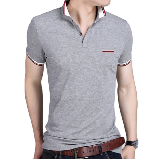 Men's Solid Color Short Sleeve Slim Fit Breathable Cotton Golf Shirts ...