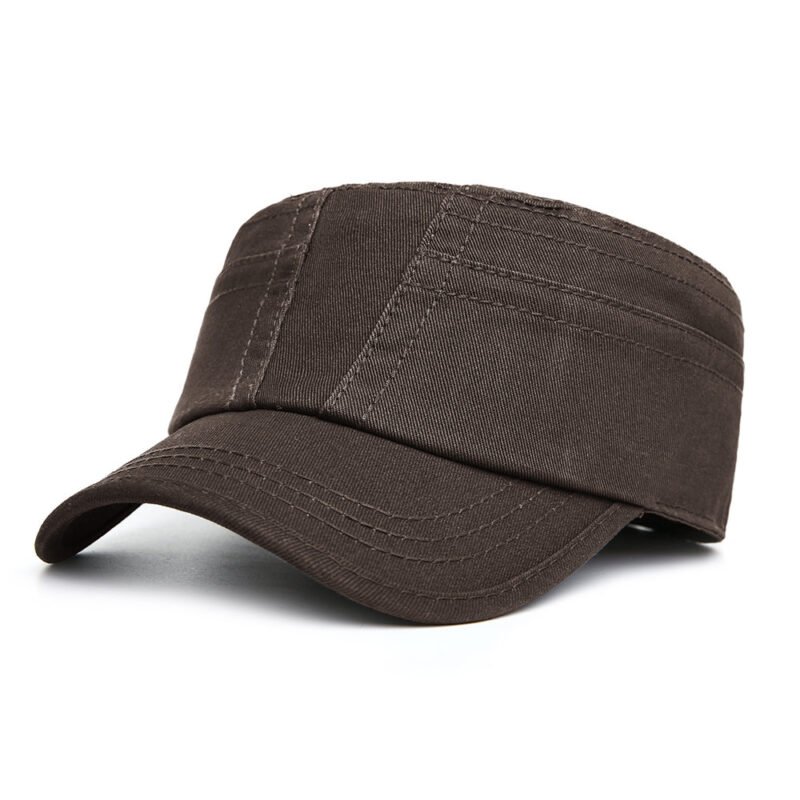 Men's Cotton Solid Color Flat Cap - Image 9