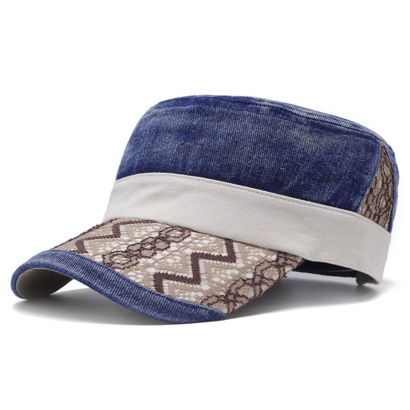 Men's Adjustable Denim Flat Cap - Image 7