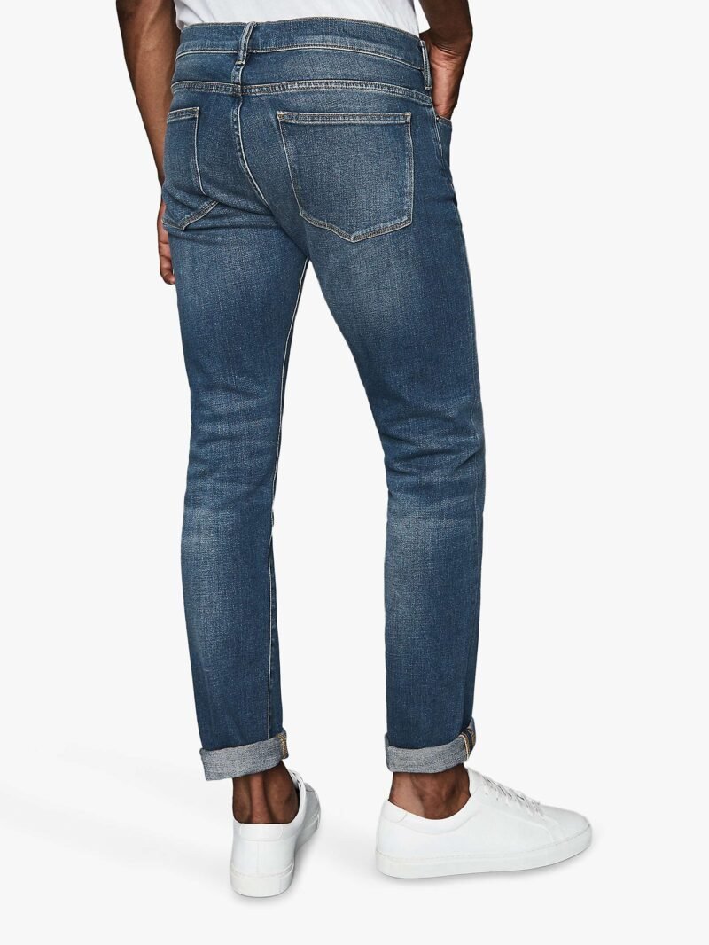 Men's Straight Jeans Washed Indigo - Image 3