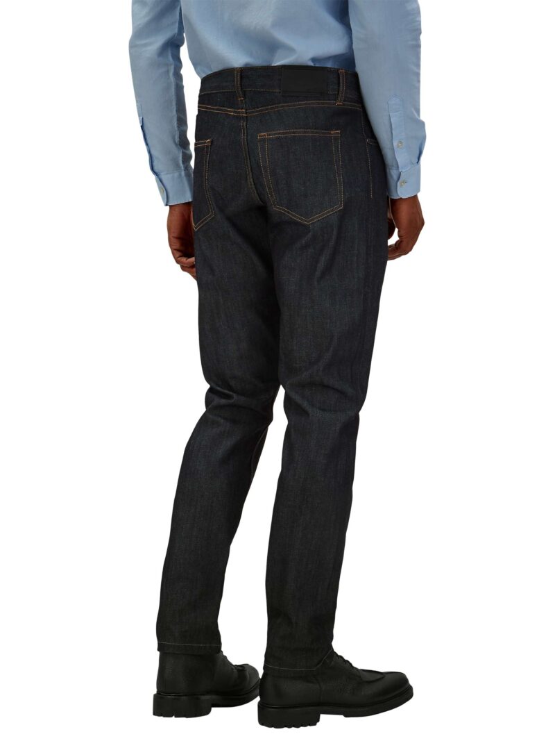 Men's Washed Selvedge Regular Jeans Indigo - Image 3