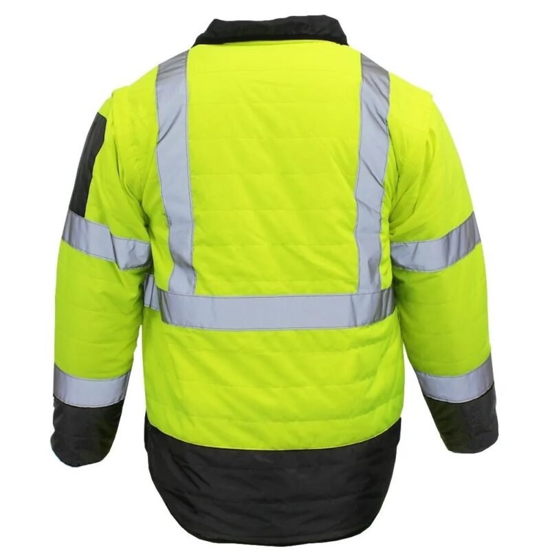 Hi Viz 4-in-1 Safety Puffer Jacket - Image 3