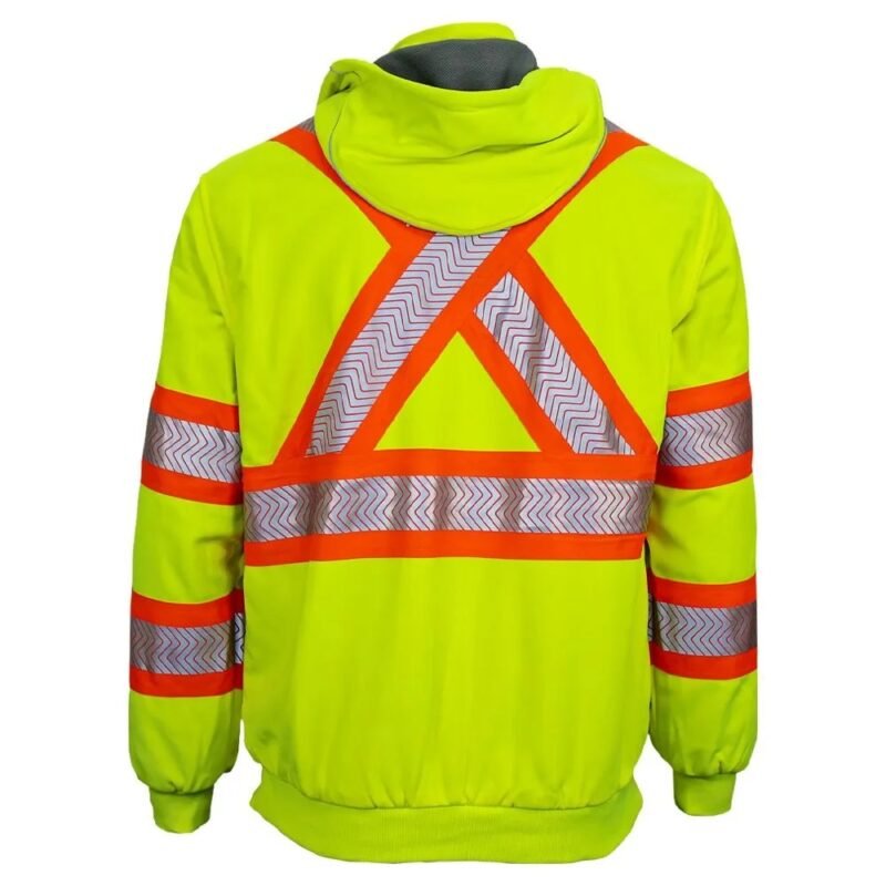 Hi Viz Lined Anti-Pill Polyester Hoodie - Image 3