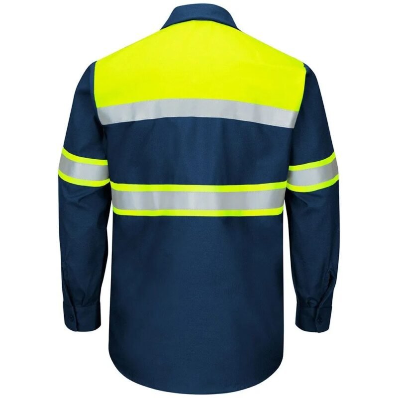 Hi Viz Rip stop Long Sleeve Work Shirt - Image 3