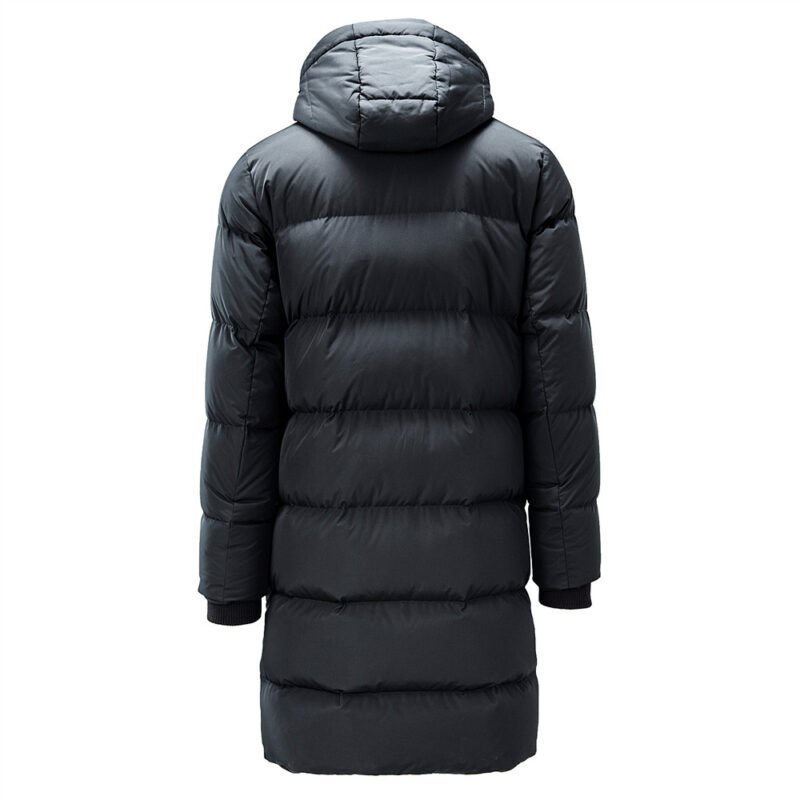 Men's 90% grey duck down detachable long down jacket - Image 2