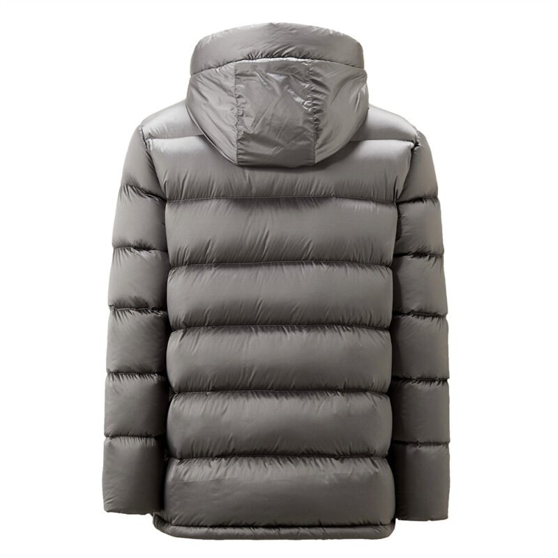 Men's Hooded 90% white goose down jacket - Image 2