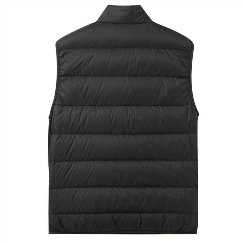 Men's Machine washable lightweight grey duck down vest - Image 2