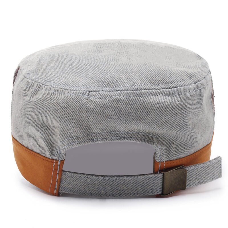 Men's Adjustable Denim Flat Cap - Image 2