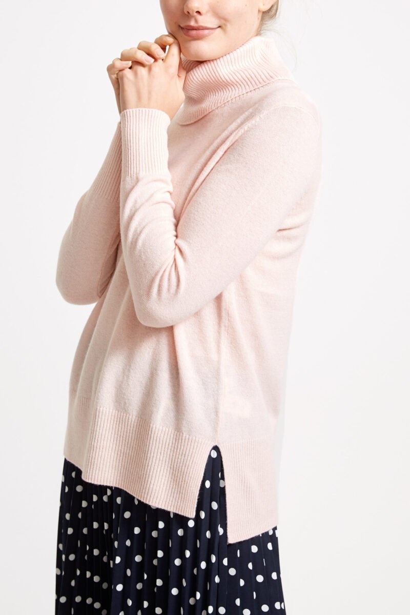 Women's Roll Neck Fancy Knit Sweater - Image 4