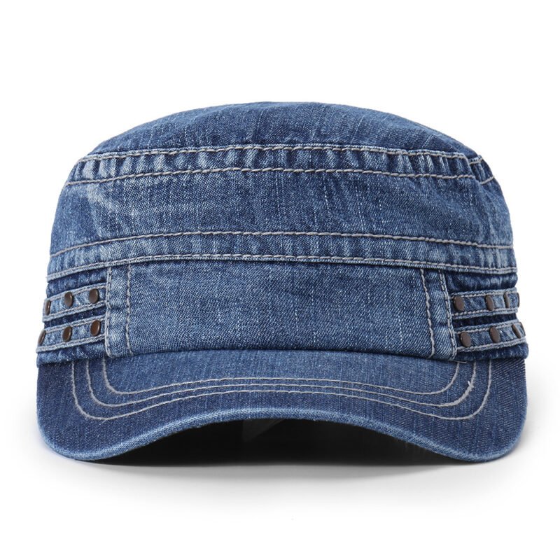 Men Vogue Cotton Visor Flat Cap - Image 4