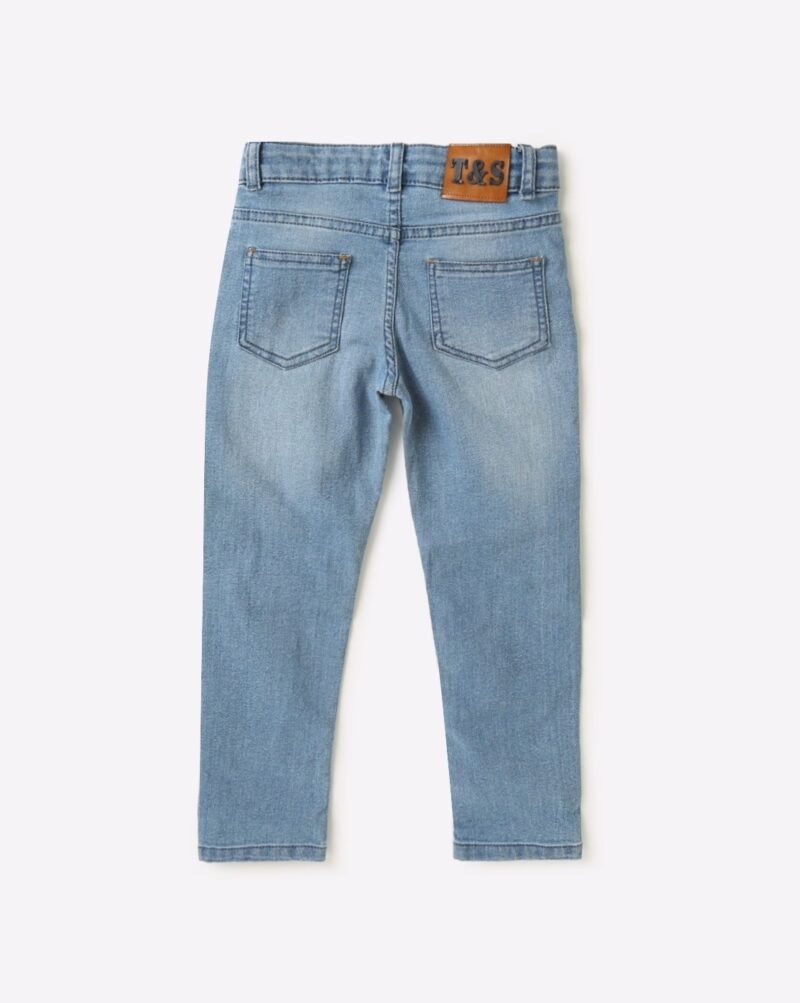 Boys Lightly Washed Slim Fit Jeans - Image 3