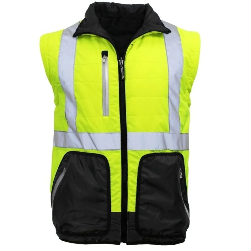 Hi Viz 4-in-1 Safety Puffer Jacket - Image 4