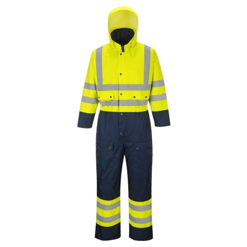 Hi Viz Contrast Thermal Lined Coveralls - Image 3