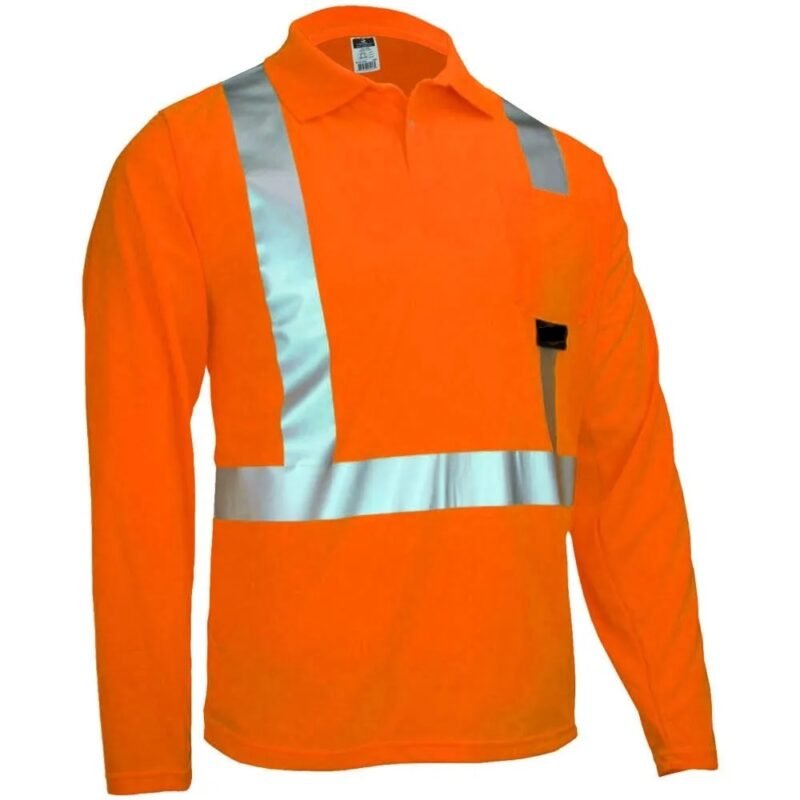 Hi Viz Long Sleeve Polo - Image 4