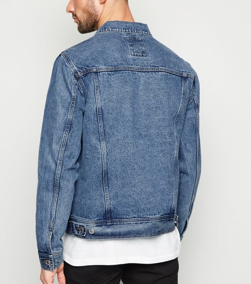 Men's Pale Blue Rinse Wash Denim Jacket - Image 2