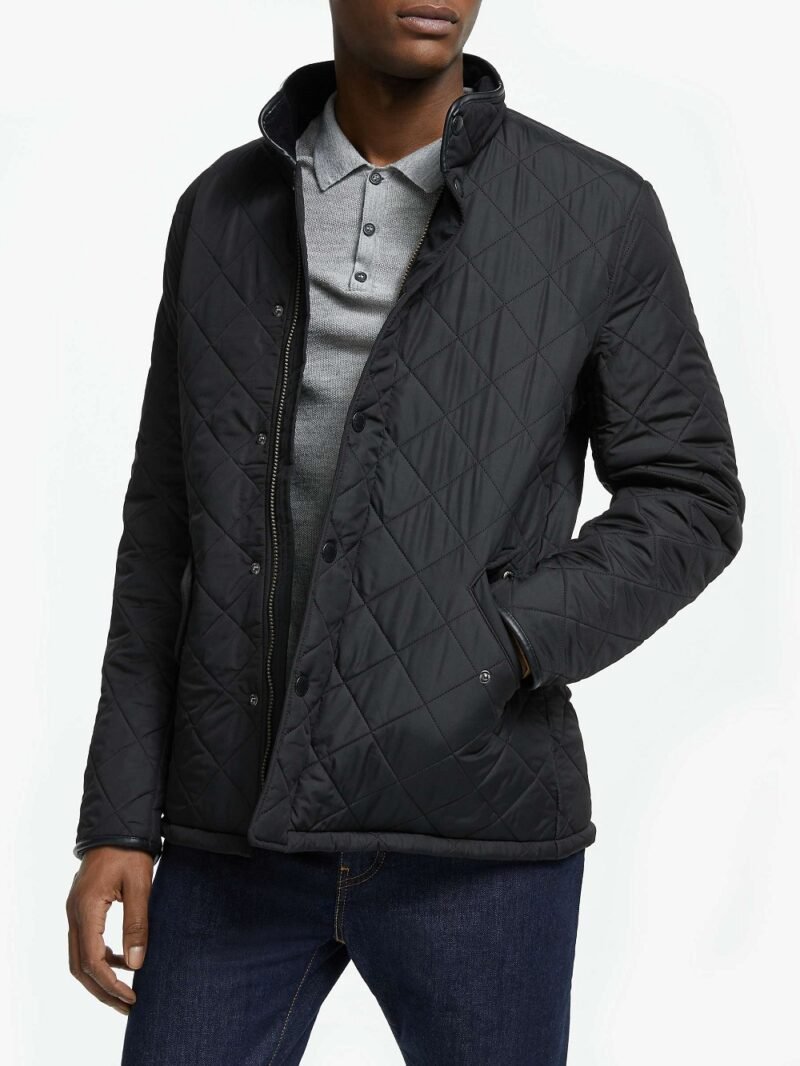 Men's Quilted Jacket Black - Image 5