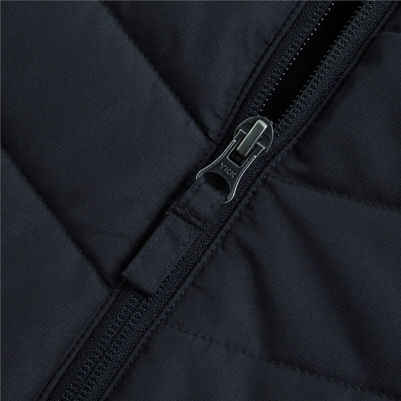 Men's Solid stand collar quilted coat - Image 3