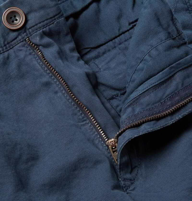 Men's Cotton and Linen-Blend Cargo Shorts - Image 4