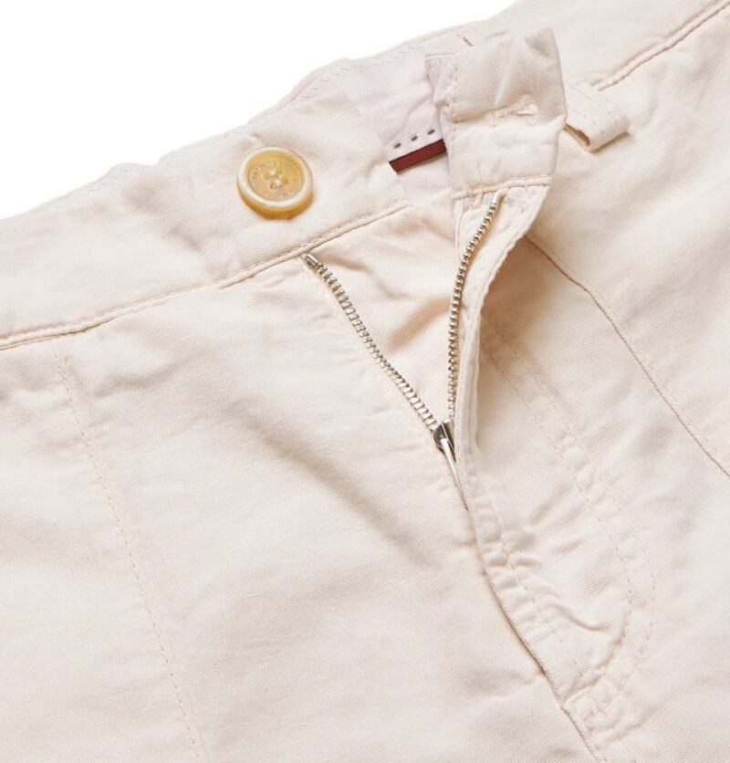 Men's Slim-Fit Linen and Cotton-Blend Shorts - Image 4