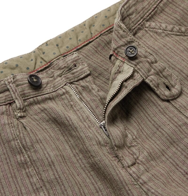 Men's Wide-Leg Striped Linen Shorts - Image 4