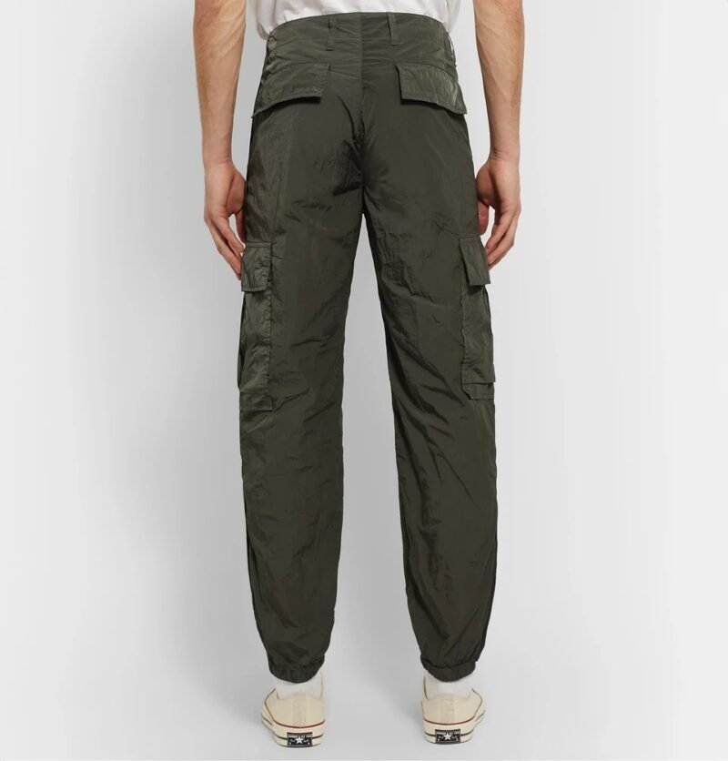 Men's Tapered Crinkled-Shell Cargo Trousers - Image 3