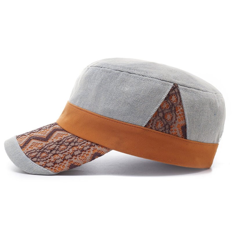 Men's Adjustable Denim Flat Cap - Image 3