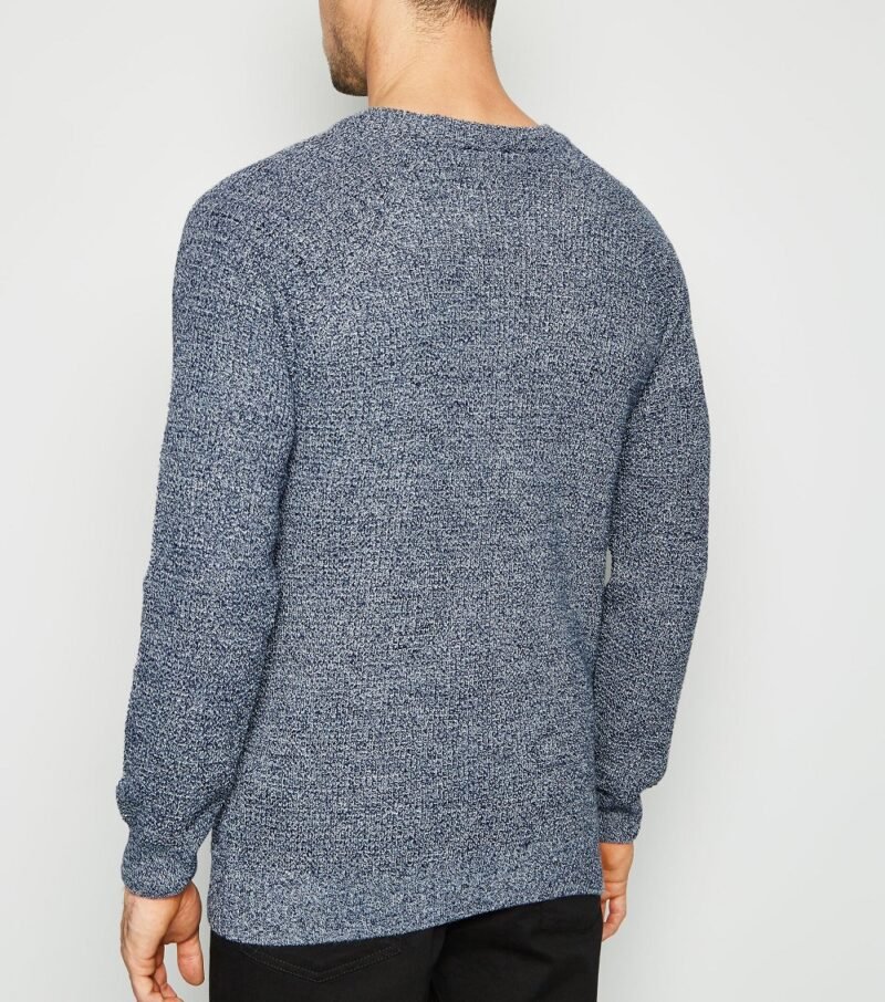 Men's Pale Blue Raglan Sleeve Crew Neck Jumper - Image 2