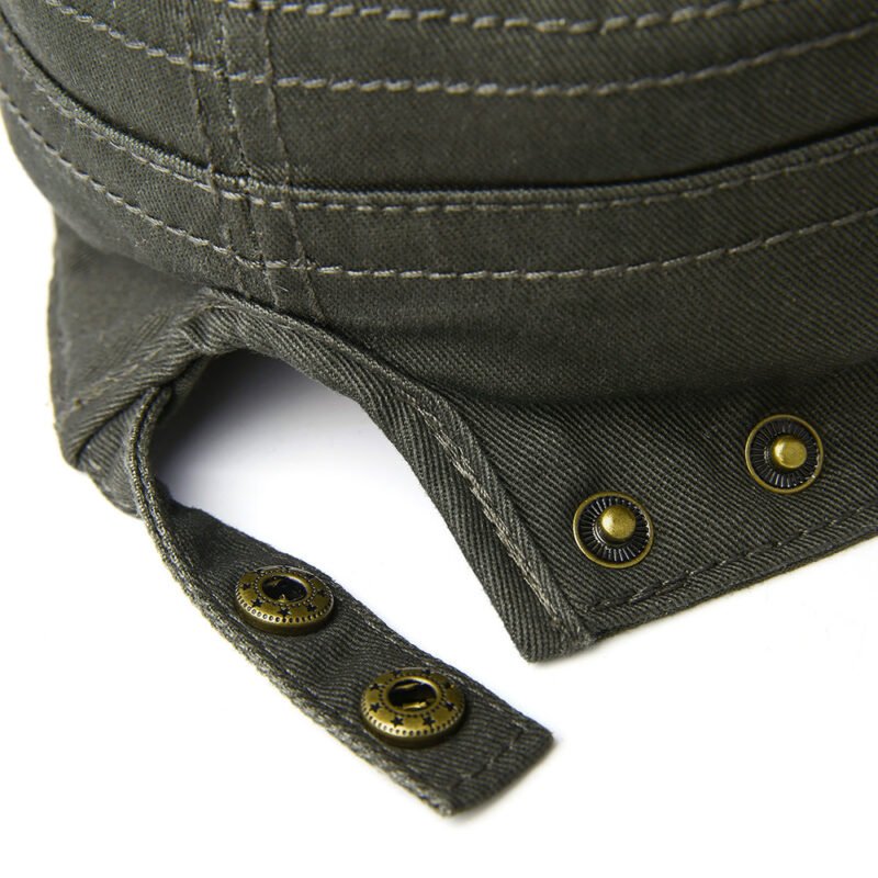 Men's Cotton Solid Color Flat Cap - Image 3