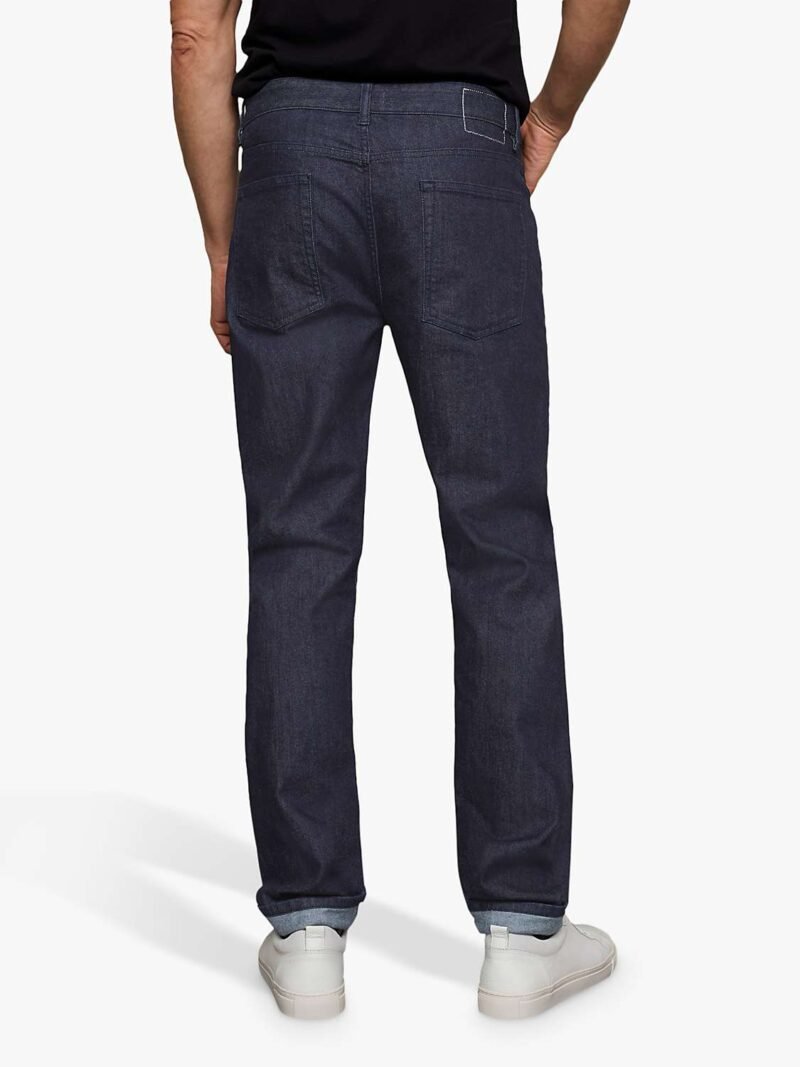 Men's Selvedge Slim Fit Jeans Rinse Wash Indigo - Image 3