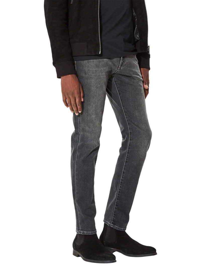 Men's Slim Fit Denim Jeans Grey - Image 4