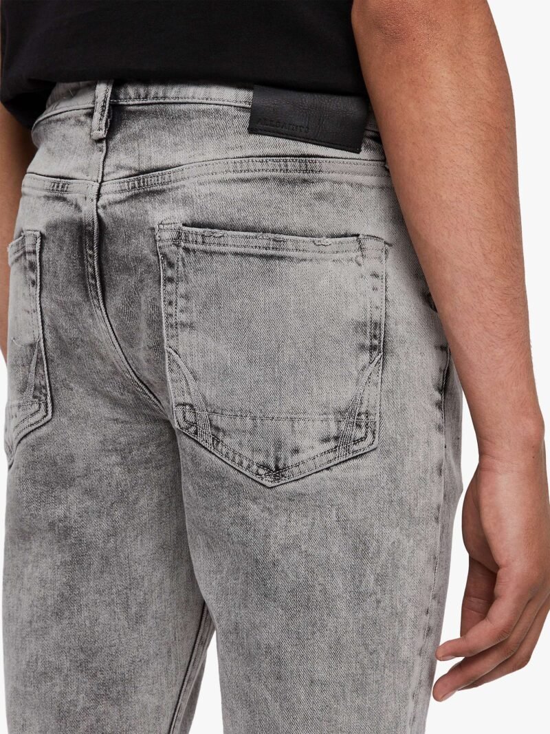 Men's Straight Skinny Fit Jeans Grey - Image 4