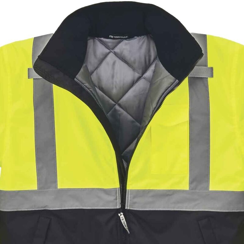 Hi Viz Quilted Bomber Jacket - Image 5