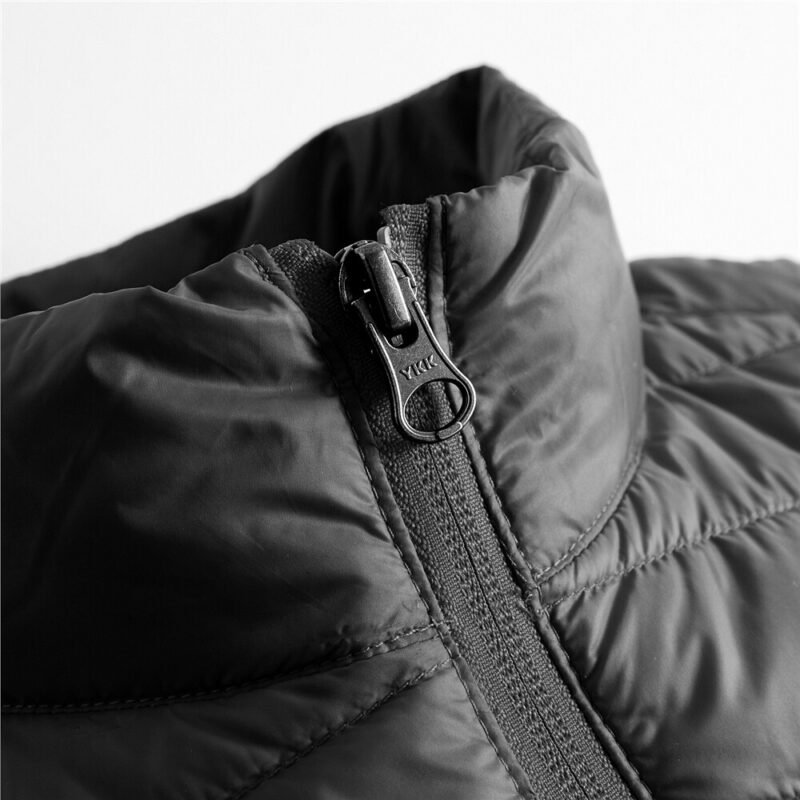 Men's Solid stand collar light down jacket - Image 4