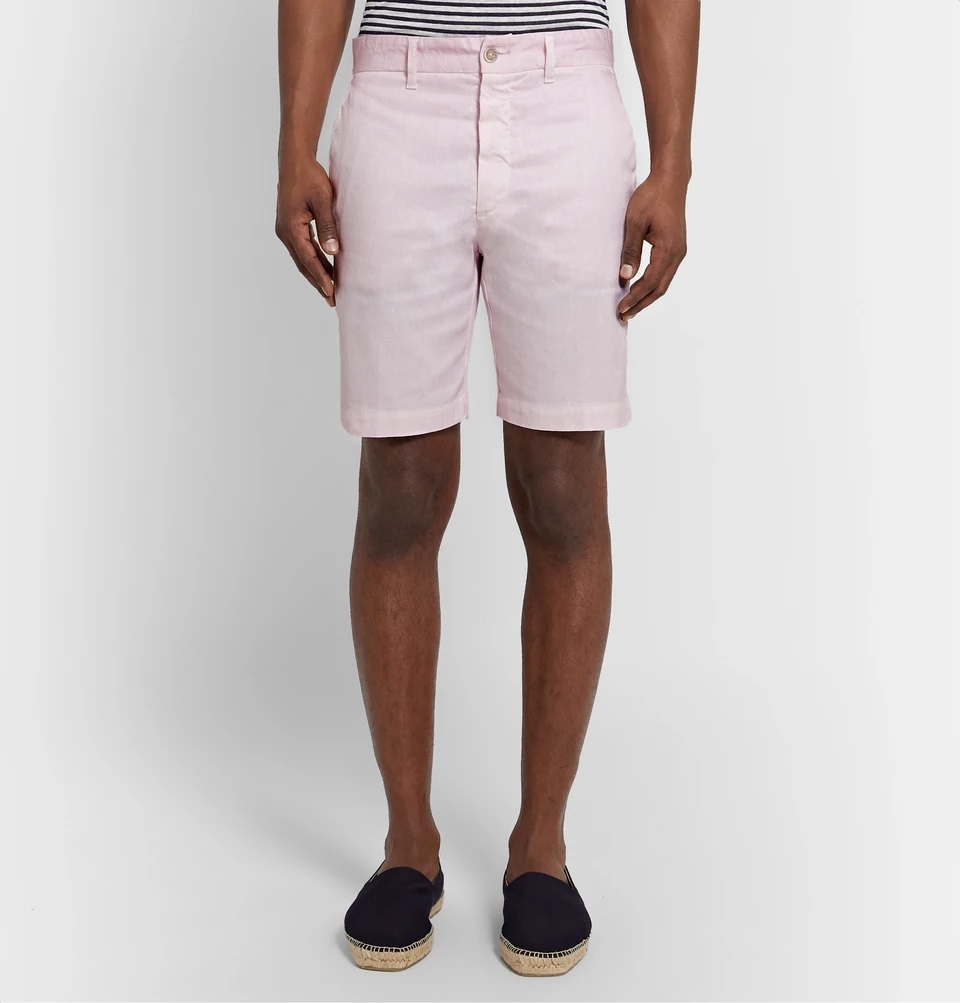 Men's Linen-Blend Twill Shorts | AA Sourcing LTD
