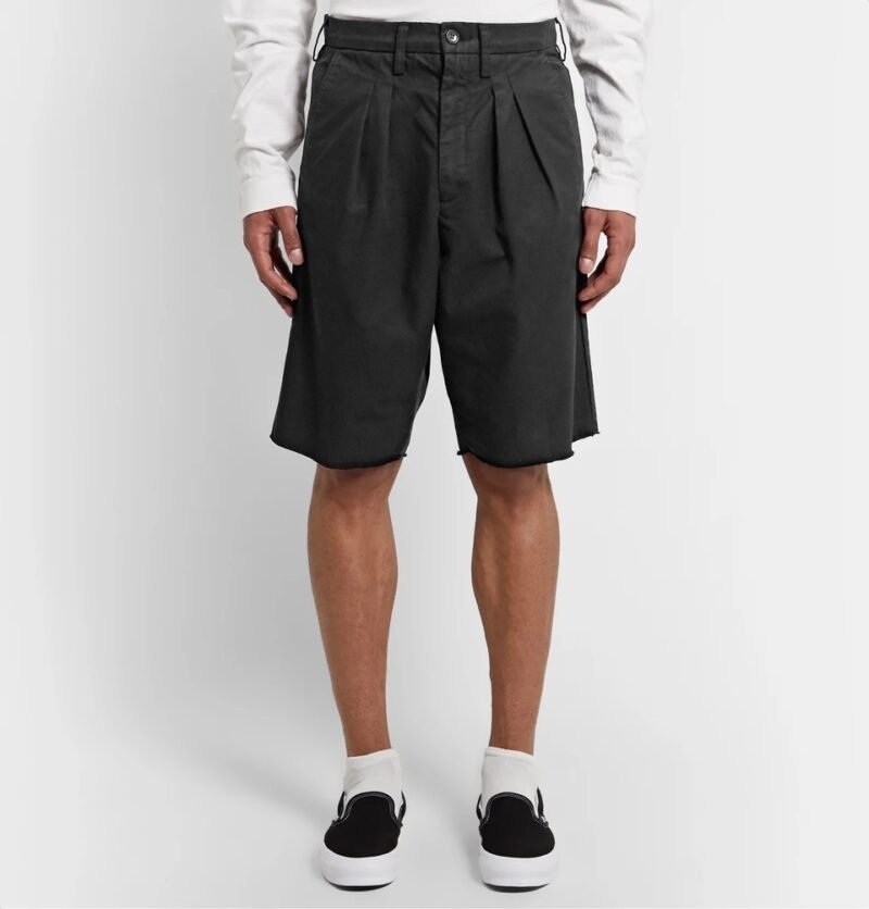 Men's Pleated Cotton-Twill Shorts - Image 3