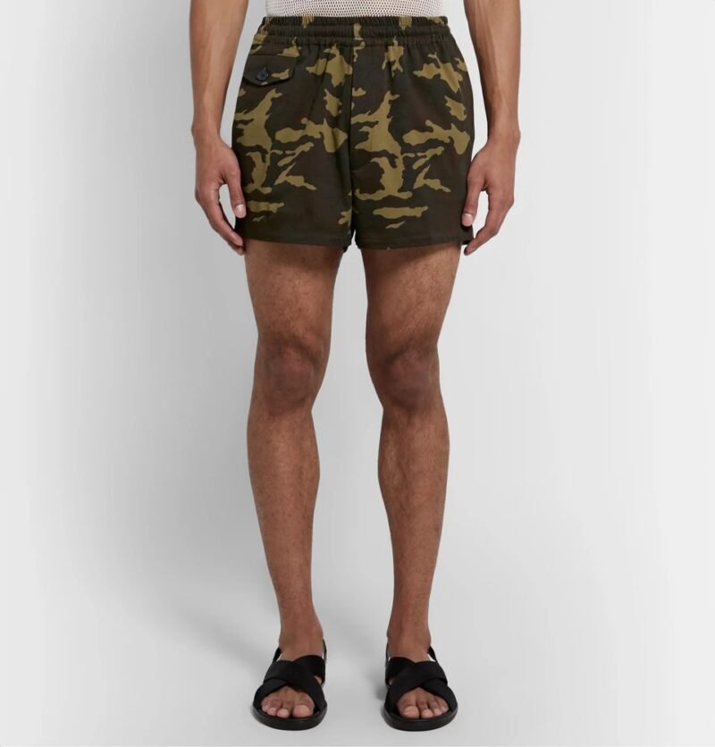 Men's Slim-Fit Camouflage-Print Cotton-Blend Twill Shorts - Image 3