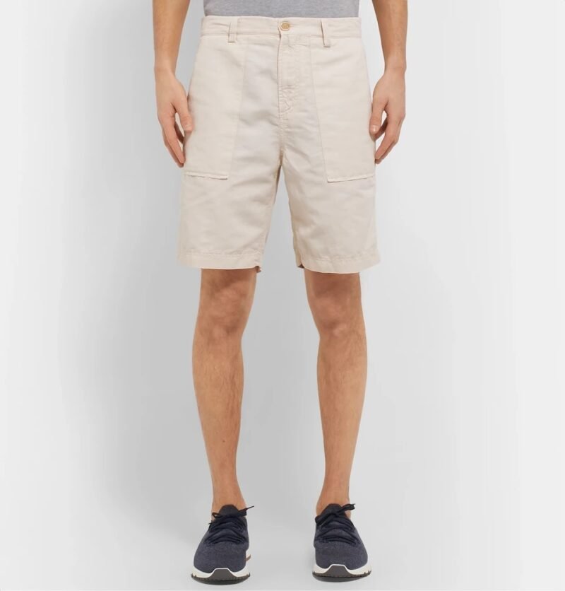 Men's Slim-Fit Linen and Cotton-Blend Shorts - Image 3